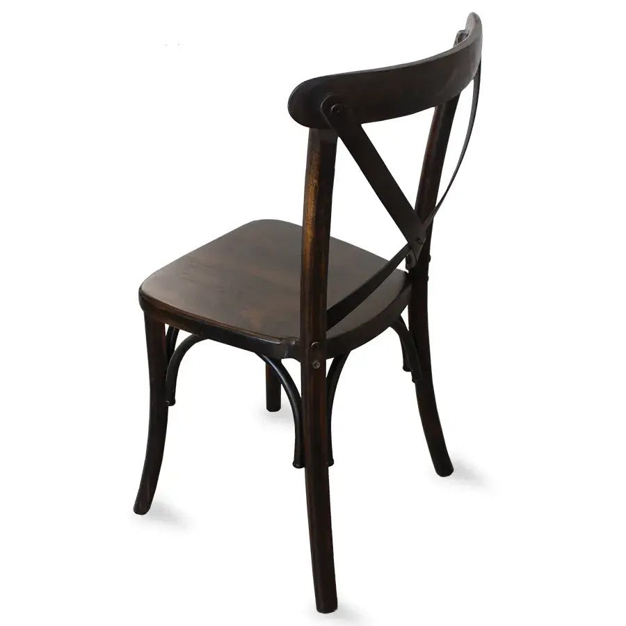 Silla de Madera y Metal Crossback detalle 1 - MobliBar