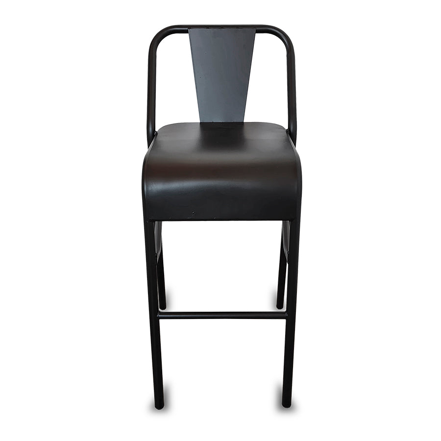 Banco de metal Nisso respaldo liso y asiento liso