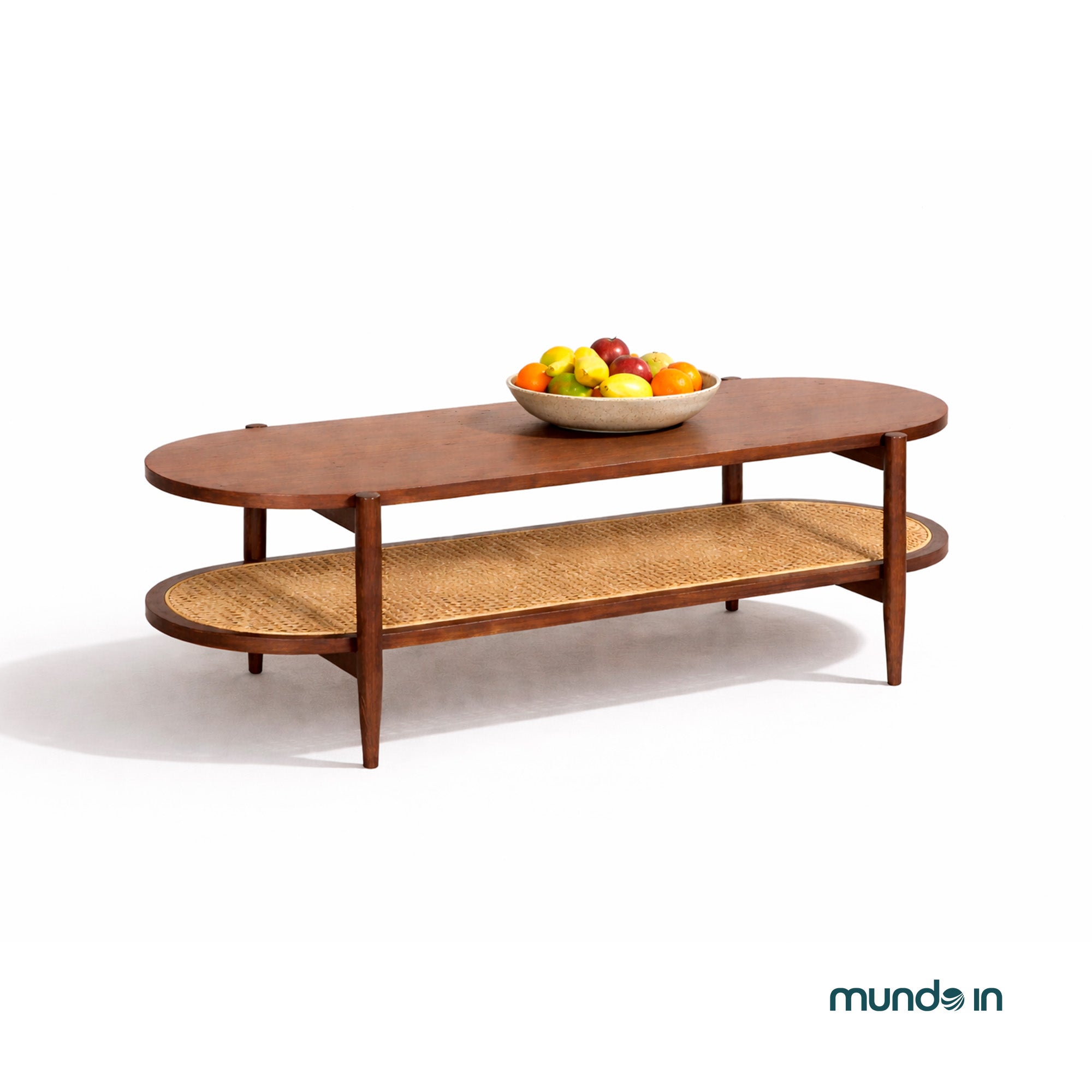 Mesa de centro rectangular Kangar – Encino o nogal 120x60 20