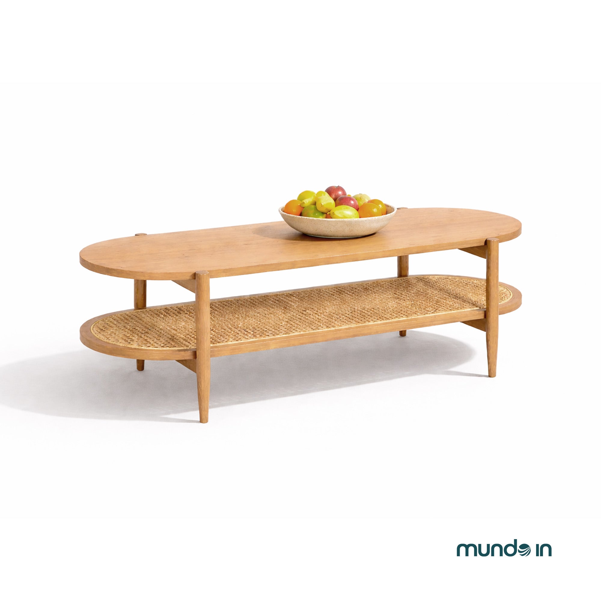 Mesa de centro rectangular Kangar – Encino o nogal 120x60 9
