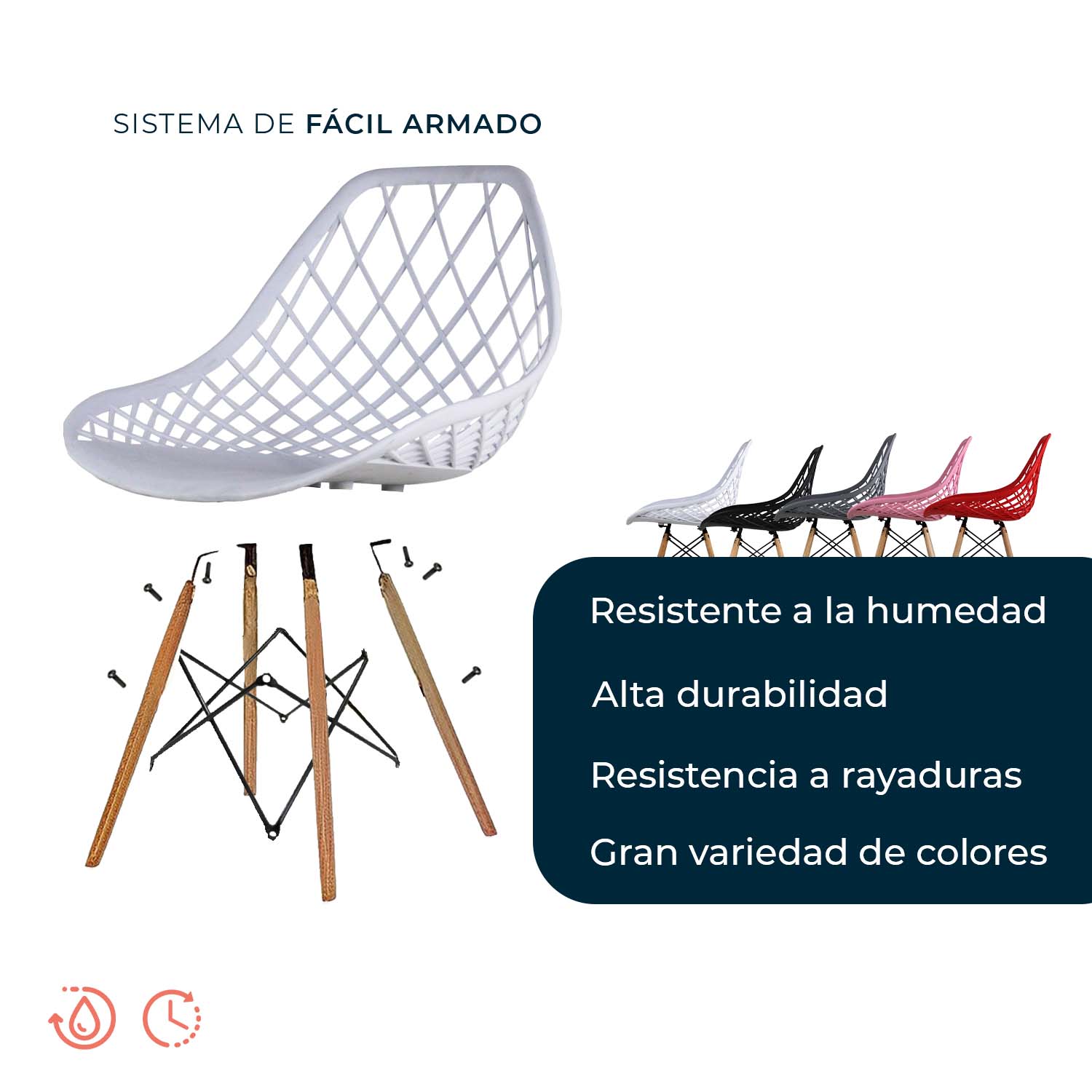 Set de 4 Sillas Oslo Vento 4