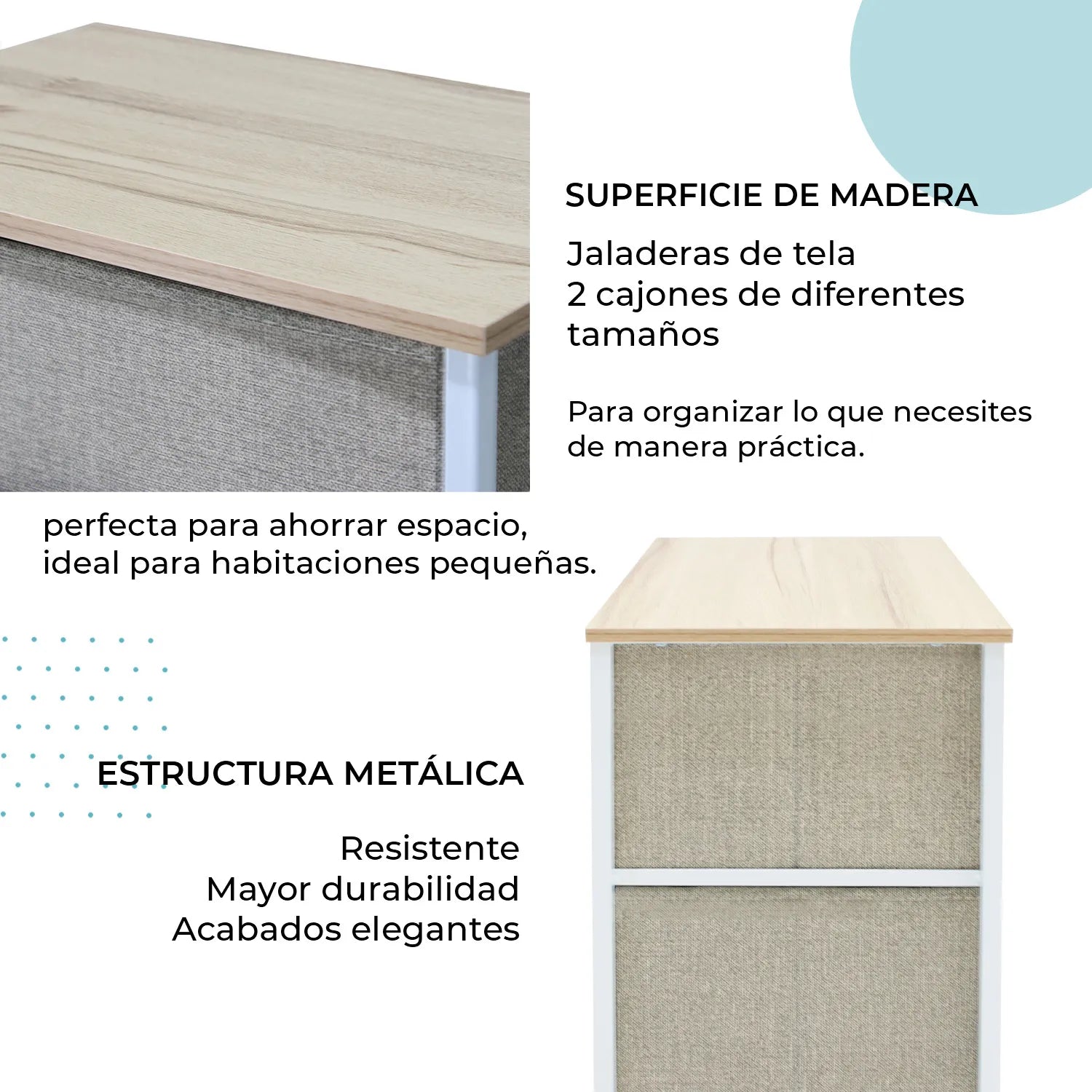 Buro Organizador Carintia 2 Cajones 8