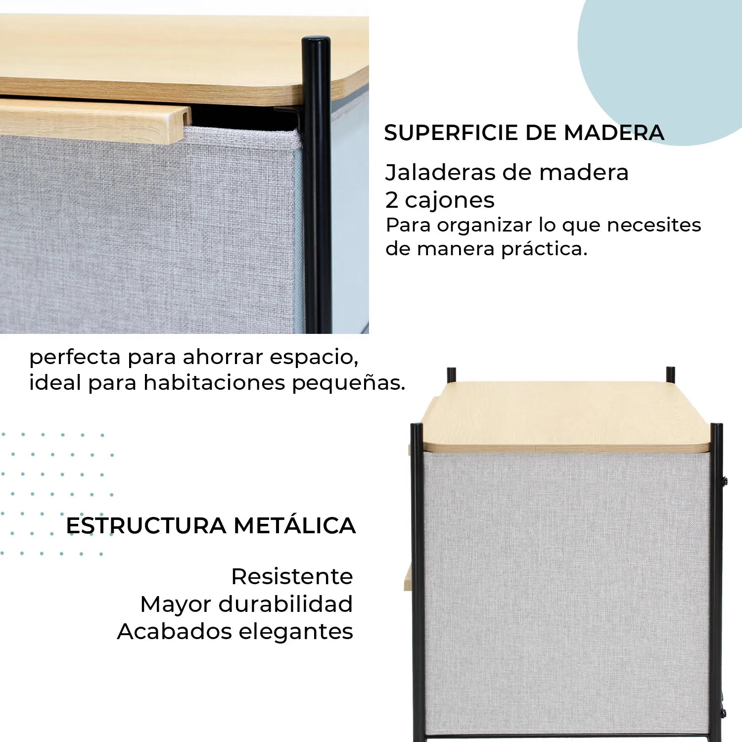 Buró Organizador Pilsen 2 Cajones 8