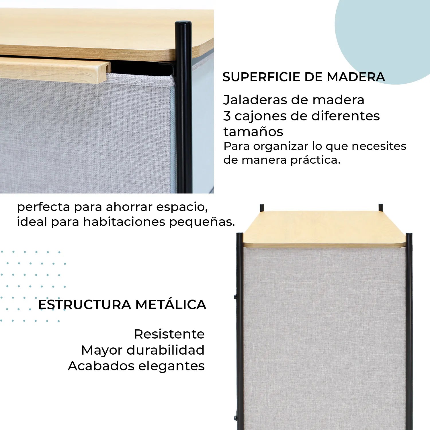 Buró Organizador Pilsen 3 Cajones 8