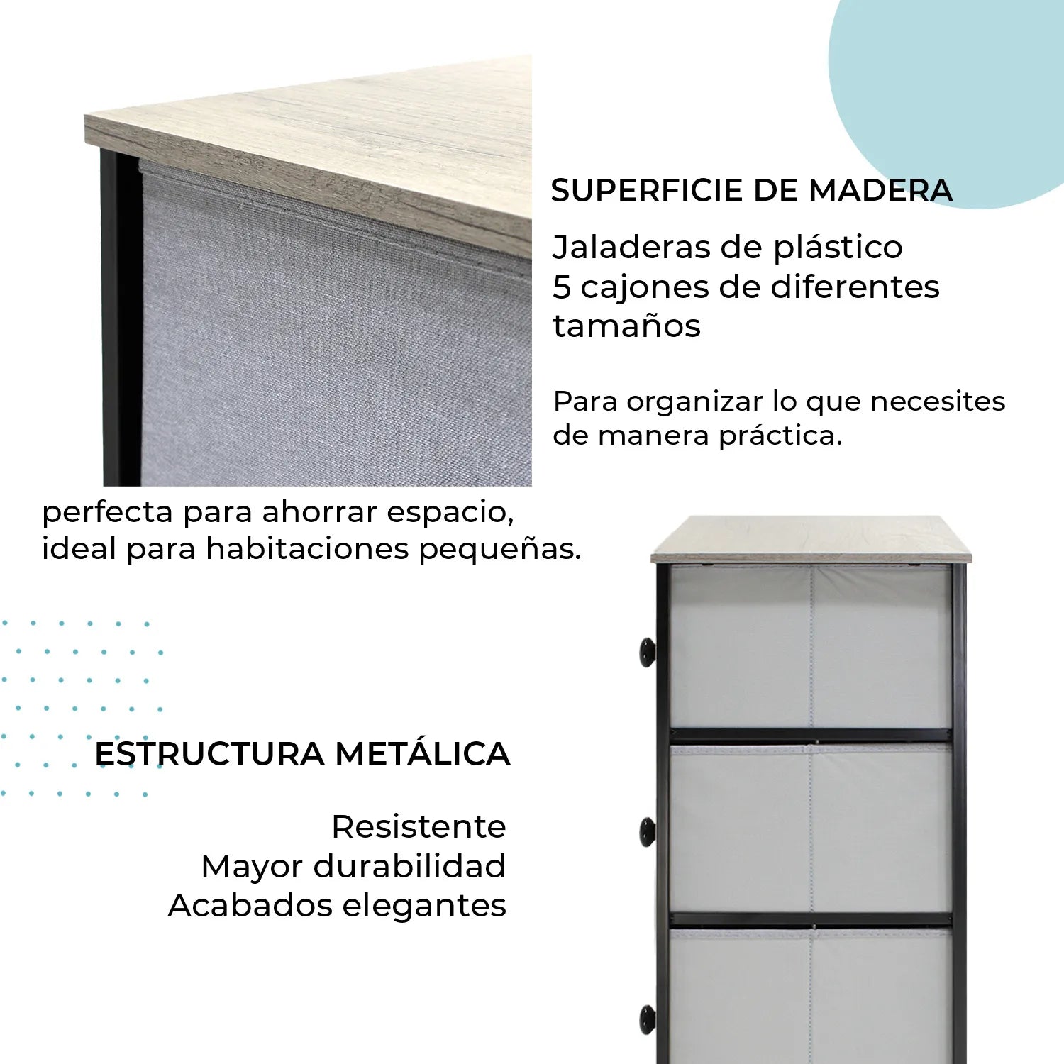 Cajonera Organizador Sava 5 Cajones 8