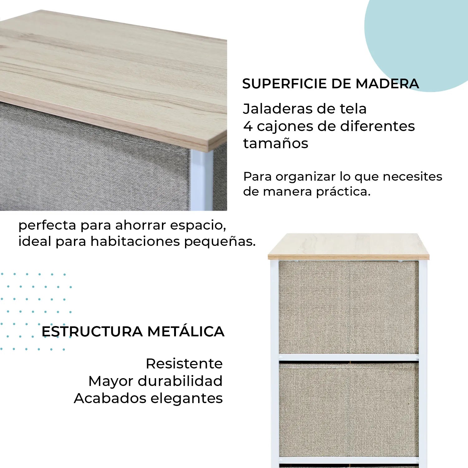 Cajonera Organizador Carintia 4 Cajones 8