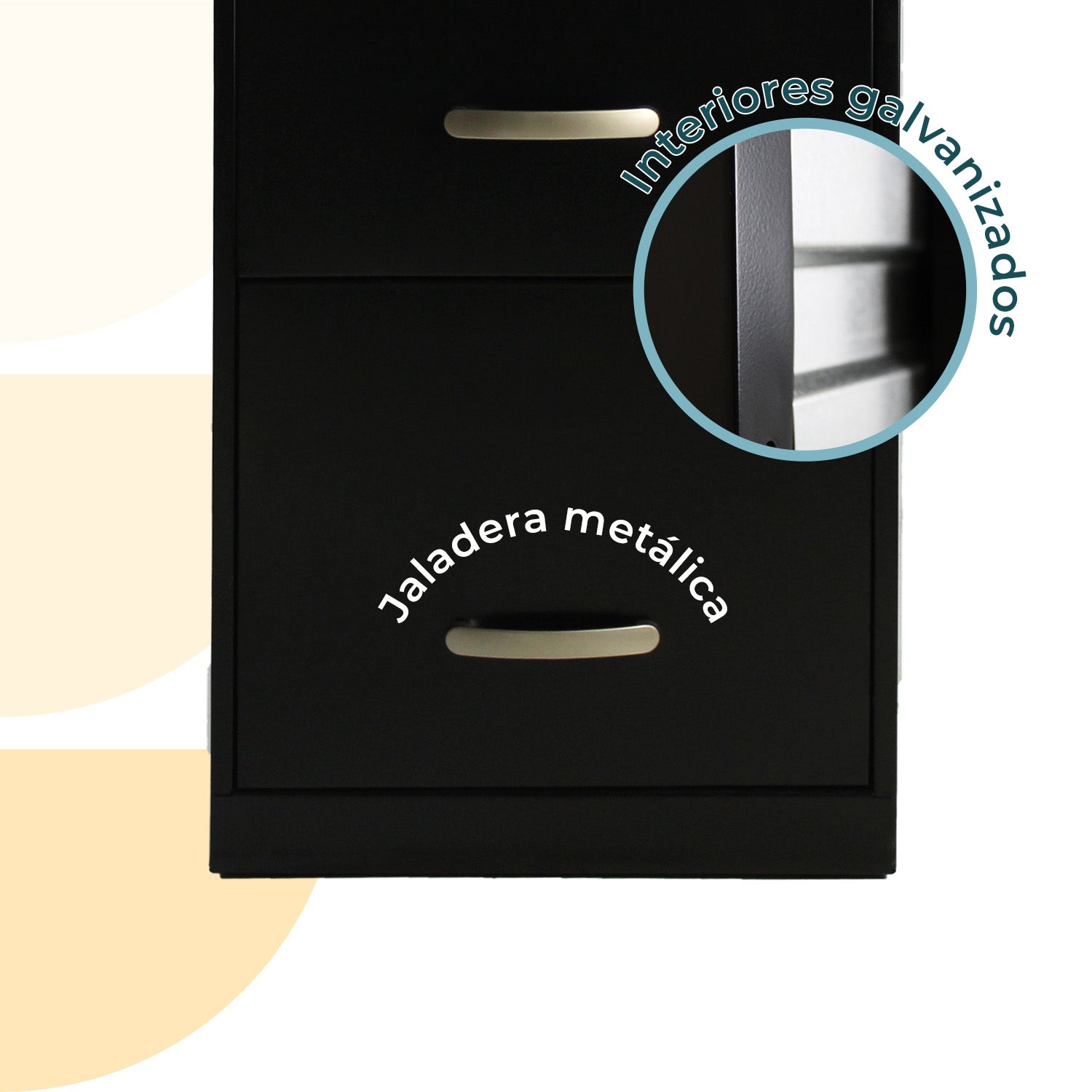 Archivero Metálico 3 gavetas Carta 17438 Negro 9