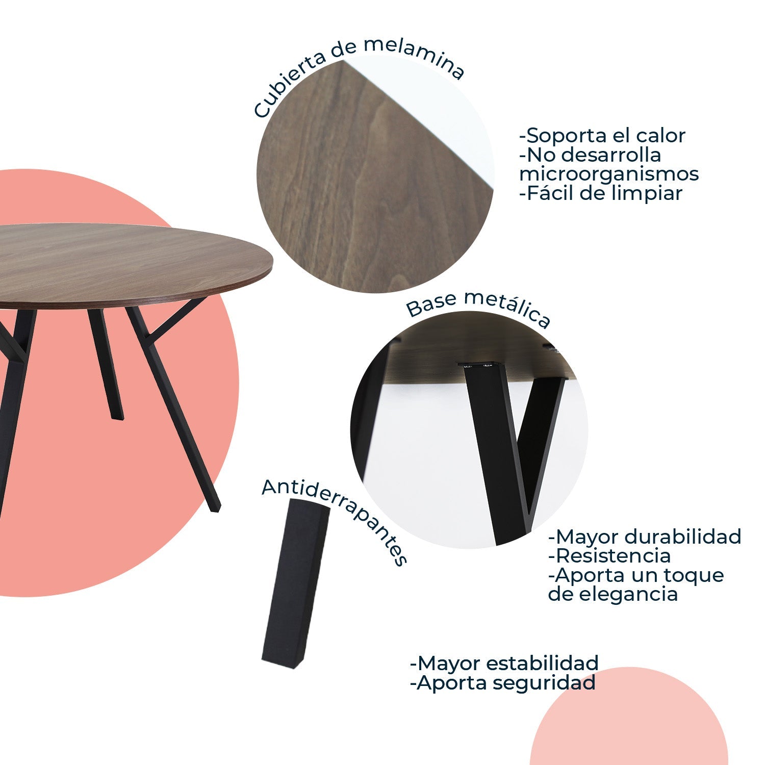 Mesa de Comedor Circular Sibari 7