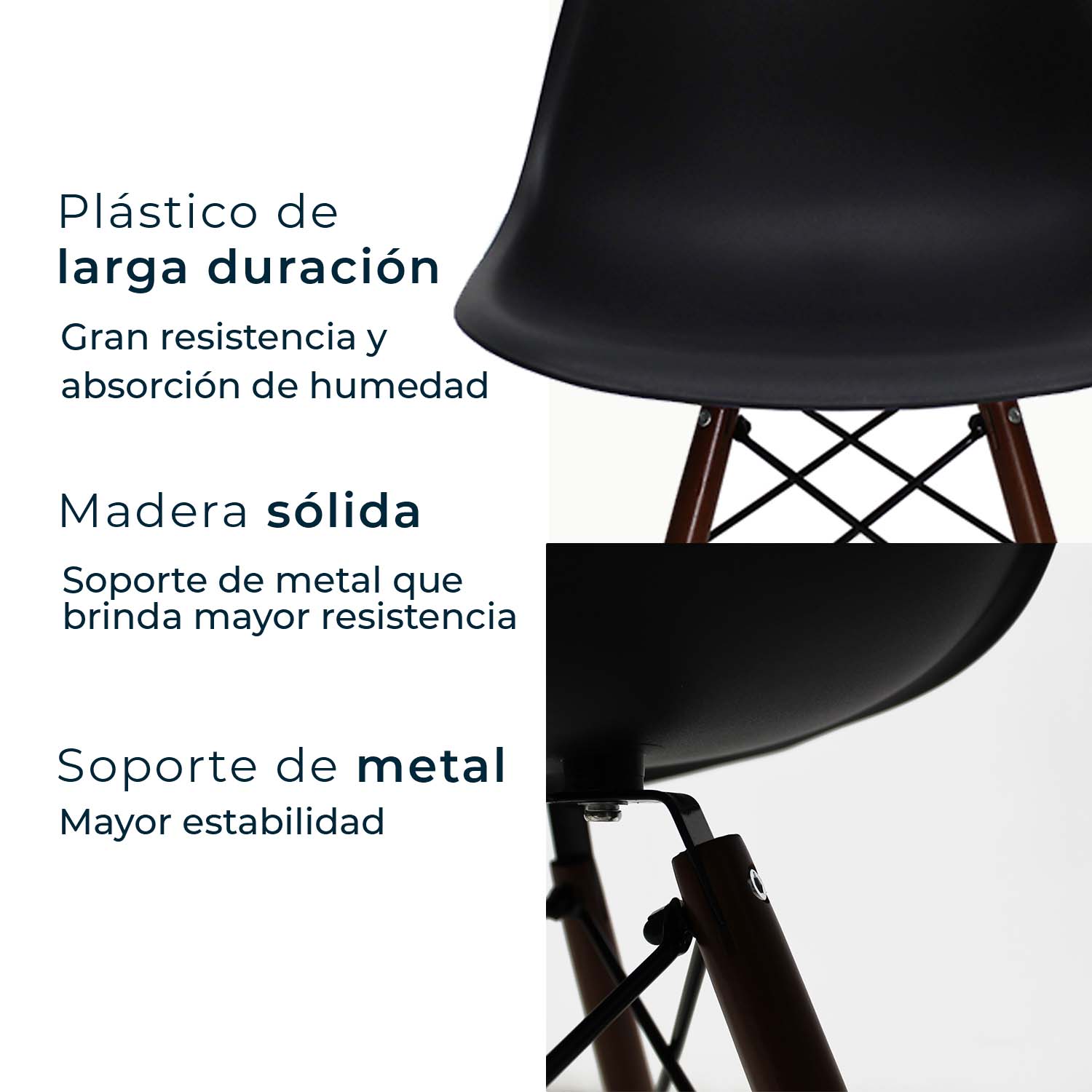 Set de 2 Sillas Oslo Nogal 5