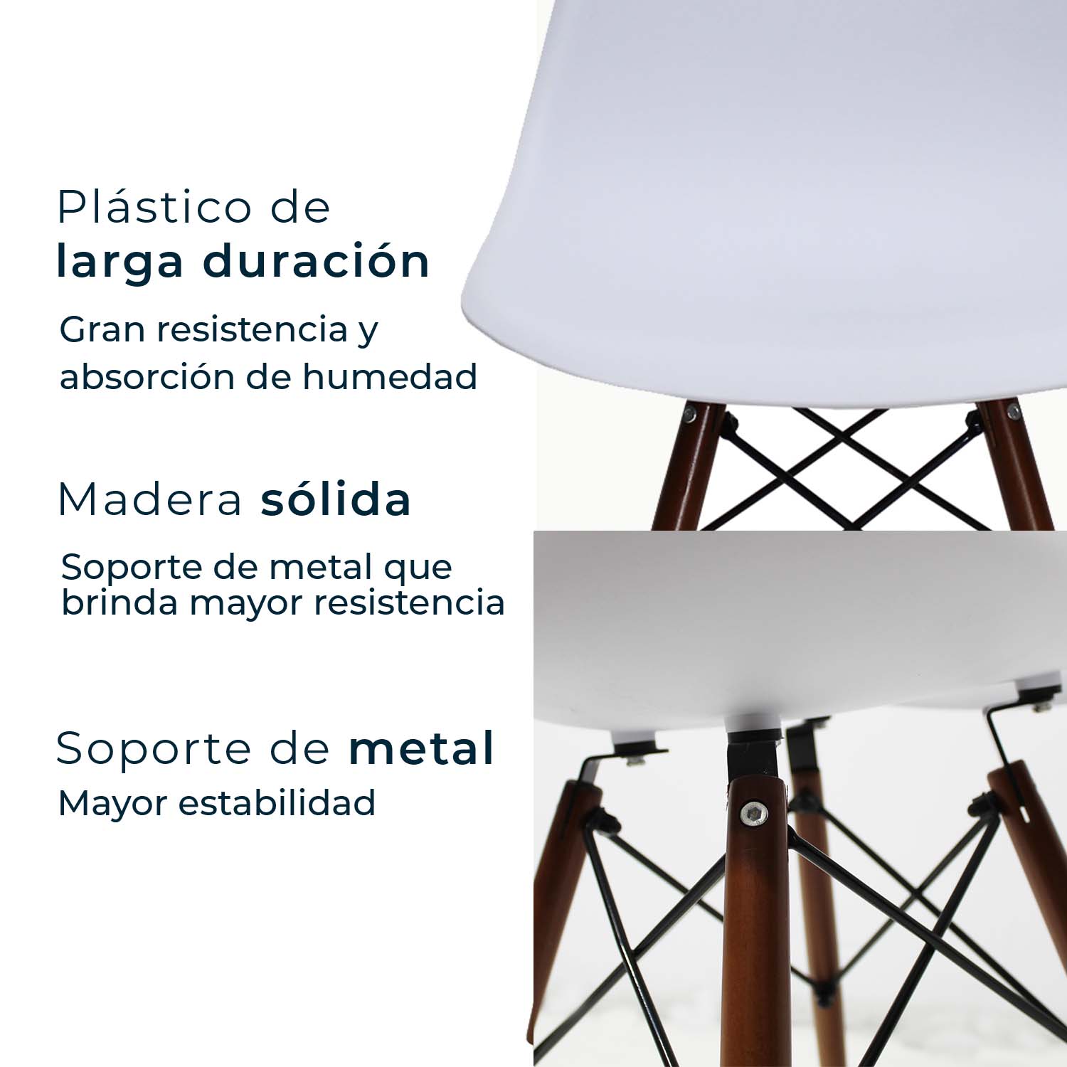 Set de 4 Sillas Oslo Nogal 5