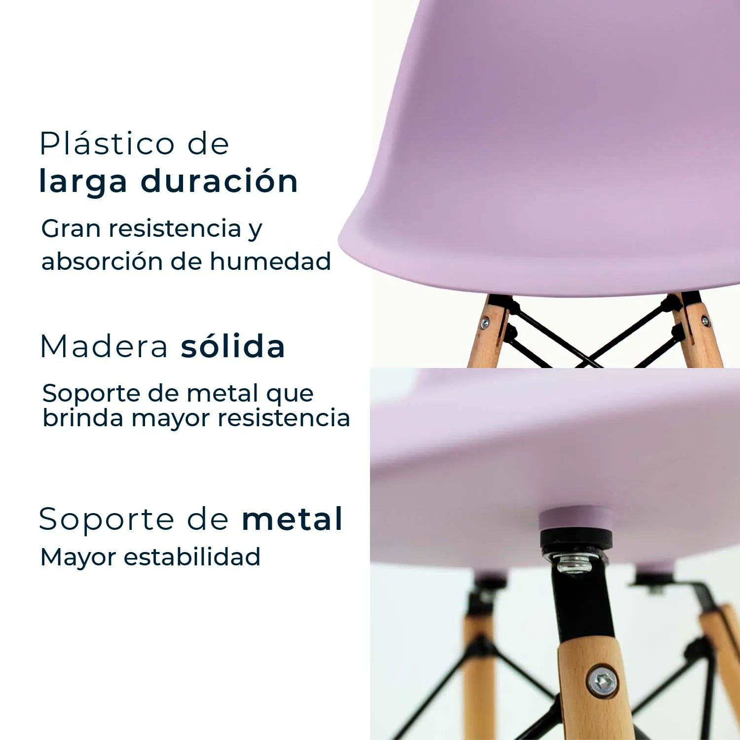 Set de 4 Sillas Oslo Eames | Juego para comedor