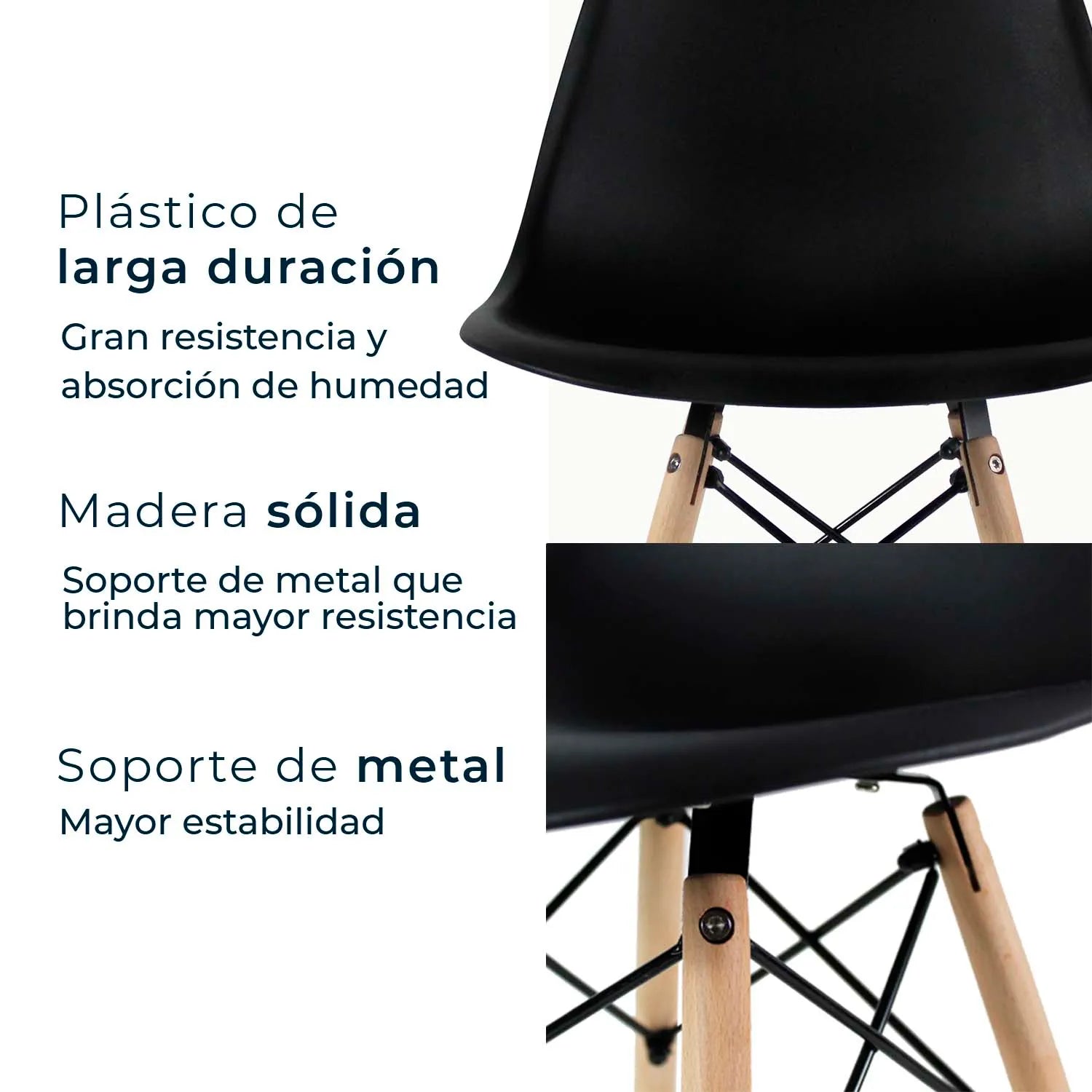 Set de 2 Sillas Oslo Eames 8