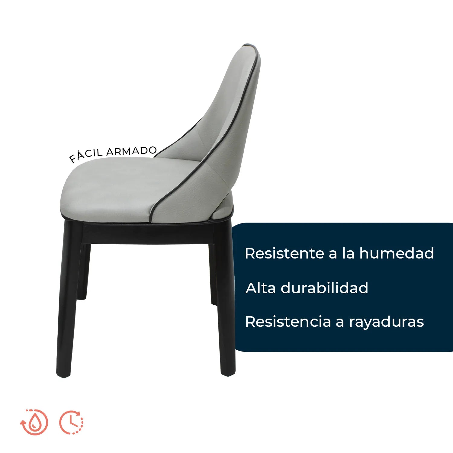 Set de 2 Sillas de comedor Branco 8
