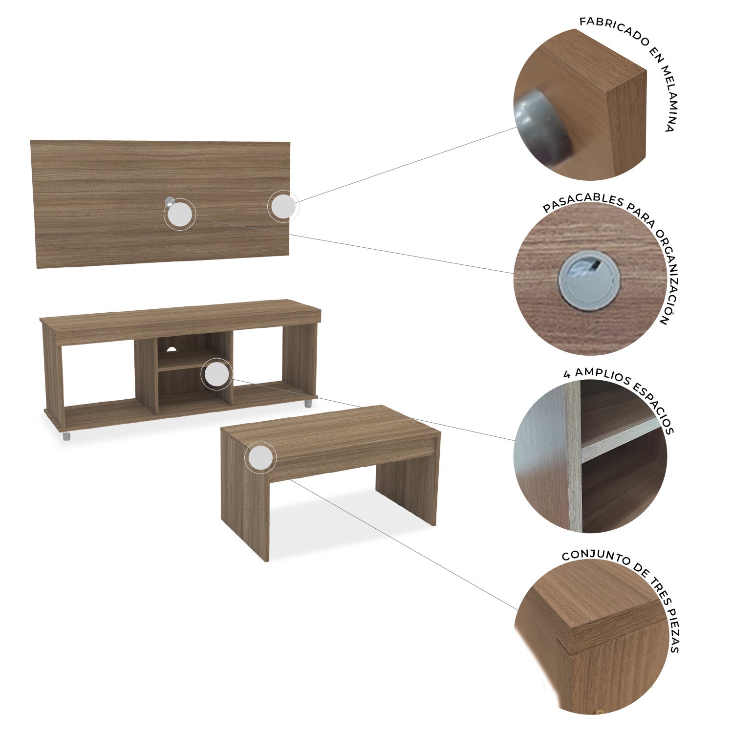 Mueble de Tv  / Mesa De Centro / Base Tv Turin 3