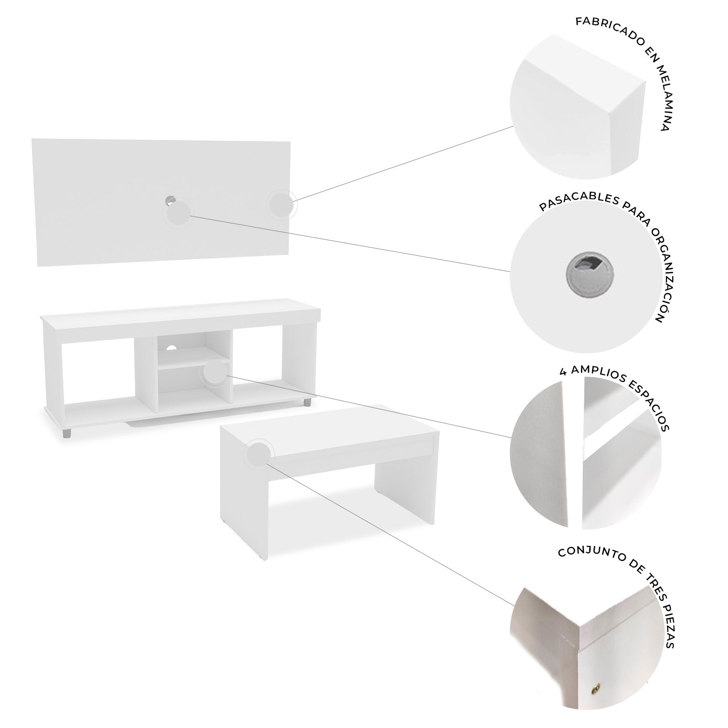 Mueble de Tv  / Mesa De Centro / Base Tv Turin 8