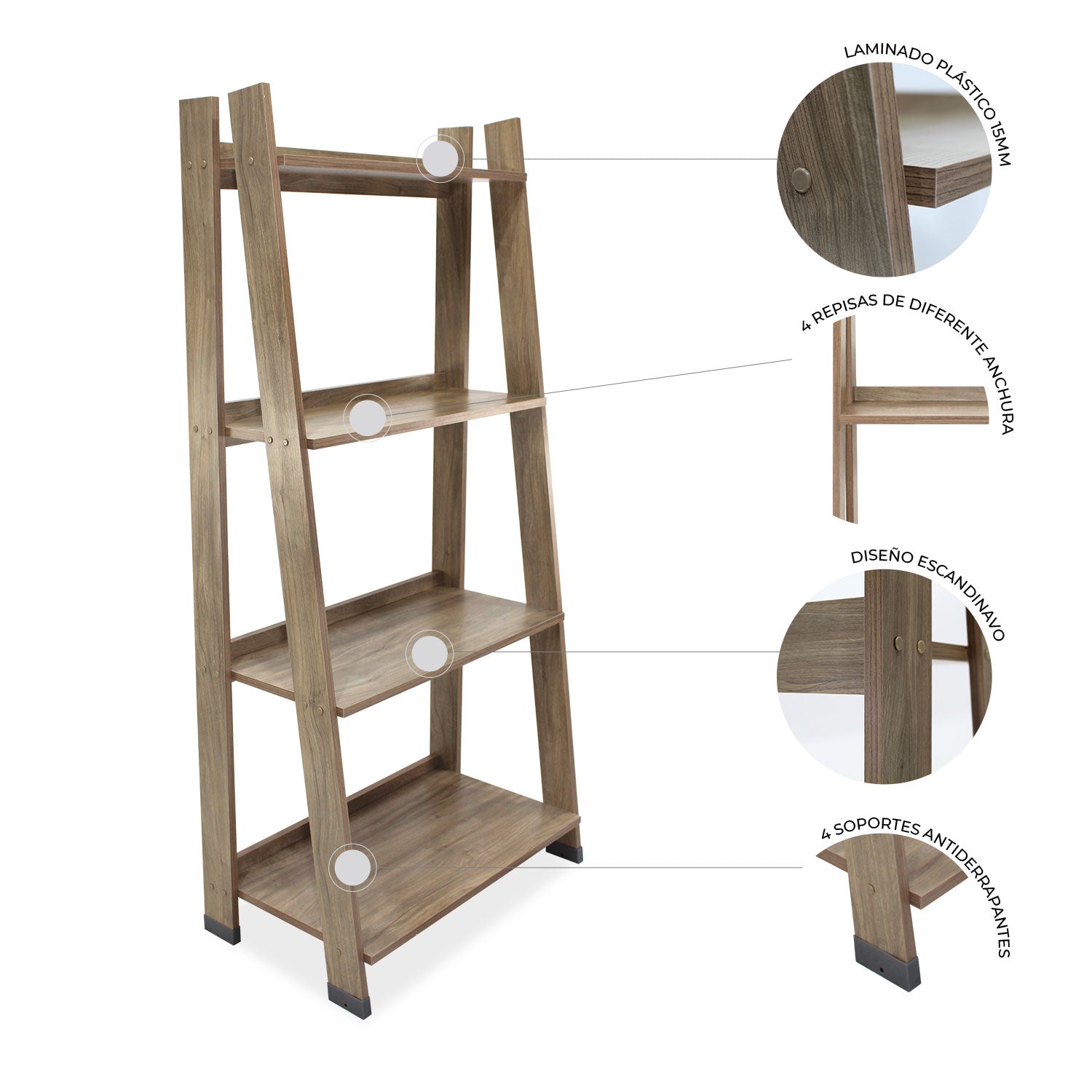 Librero Delta Roble 8