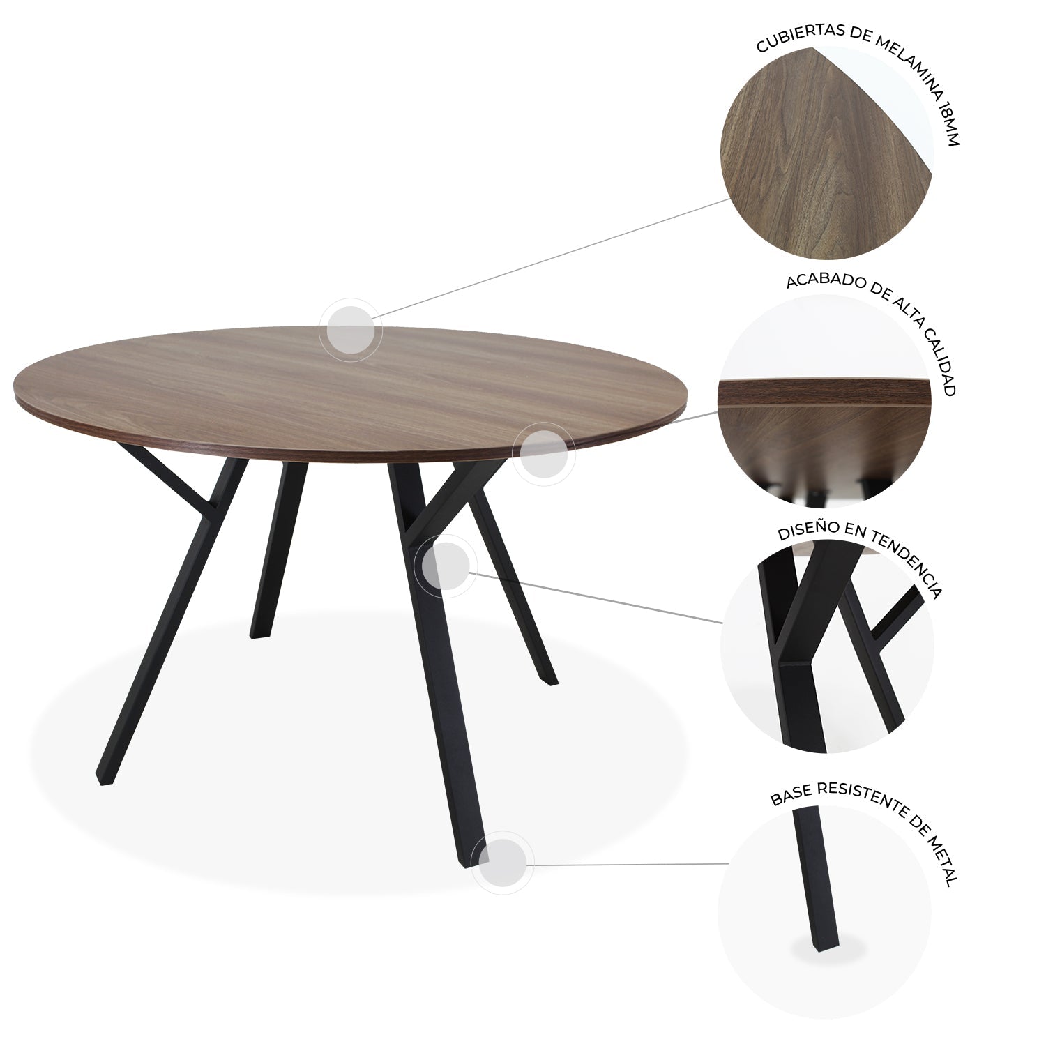 Mesa de Comedor Circular Sibari 9