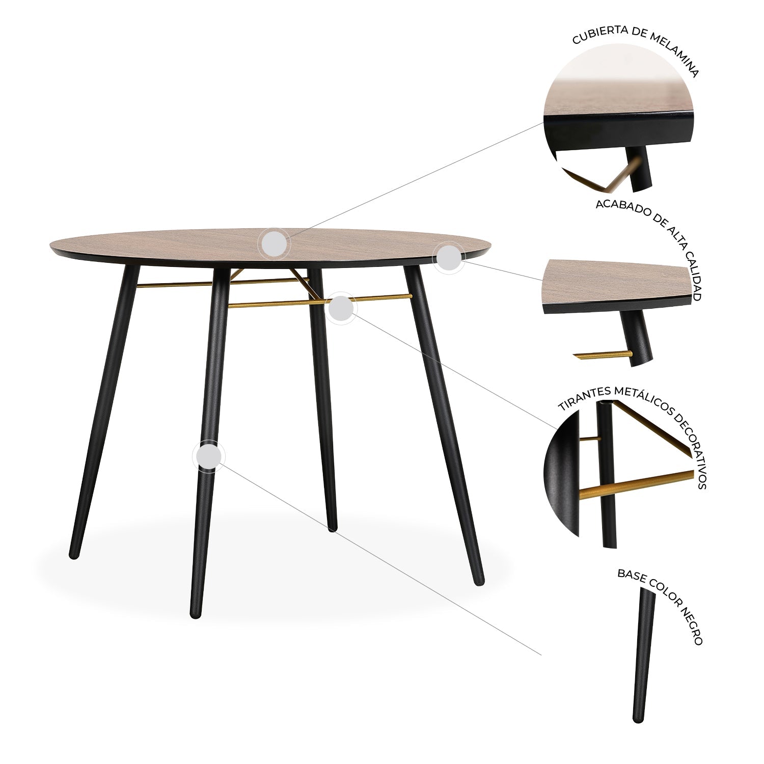 Mesa de Comedor Circular Onno 4