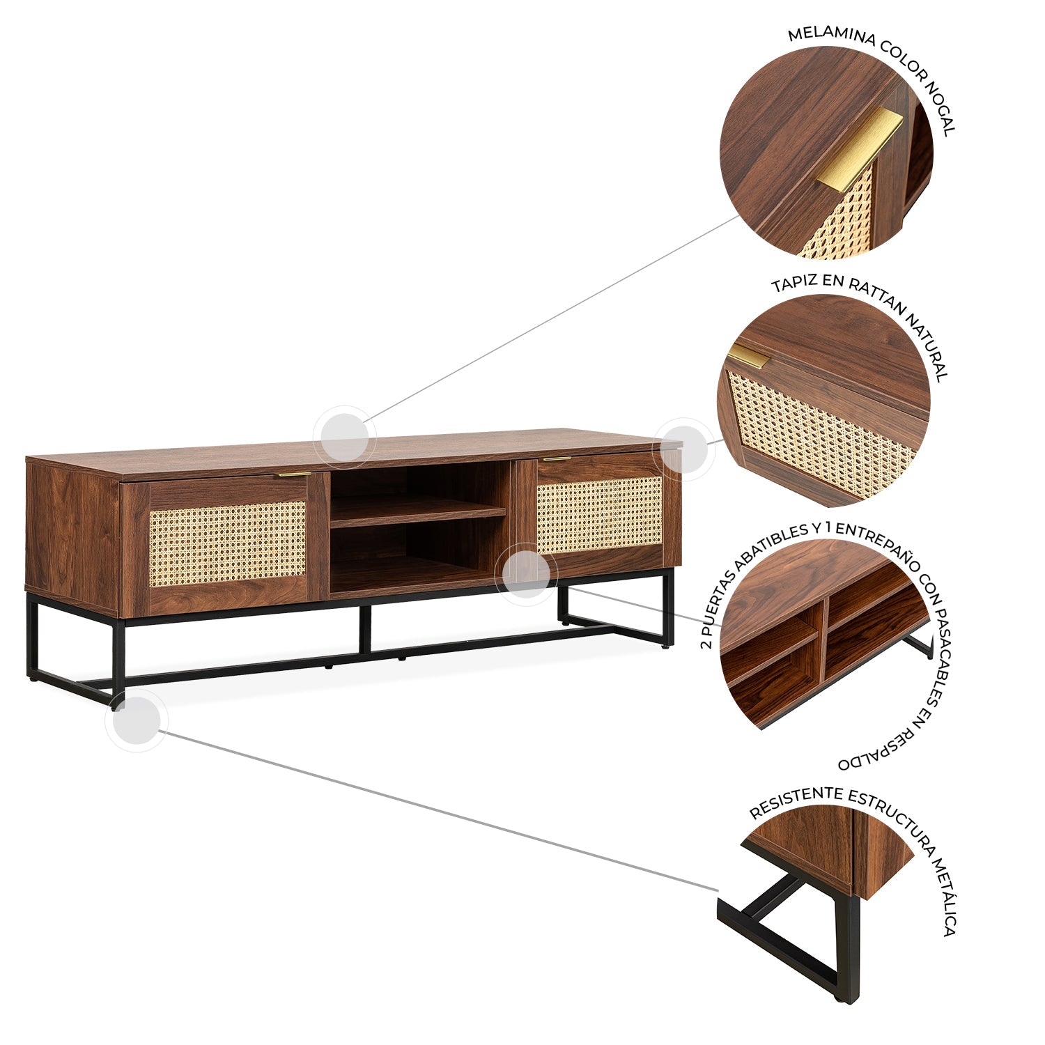 Mueble de TV Akumal Rattan 7