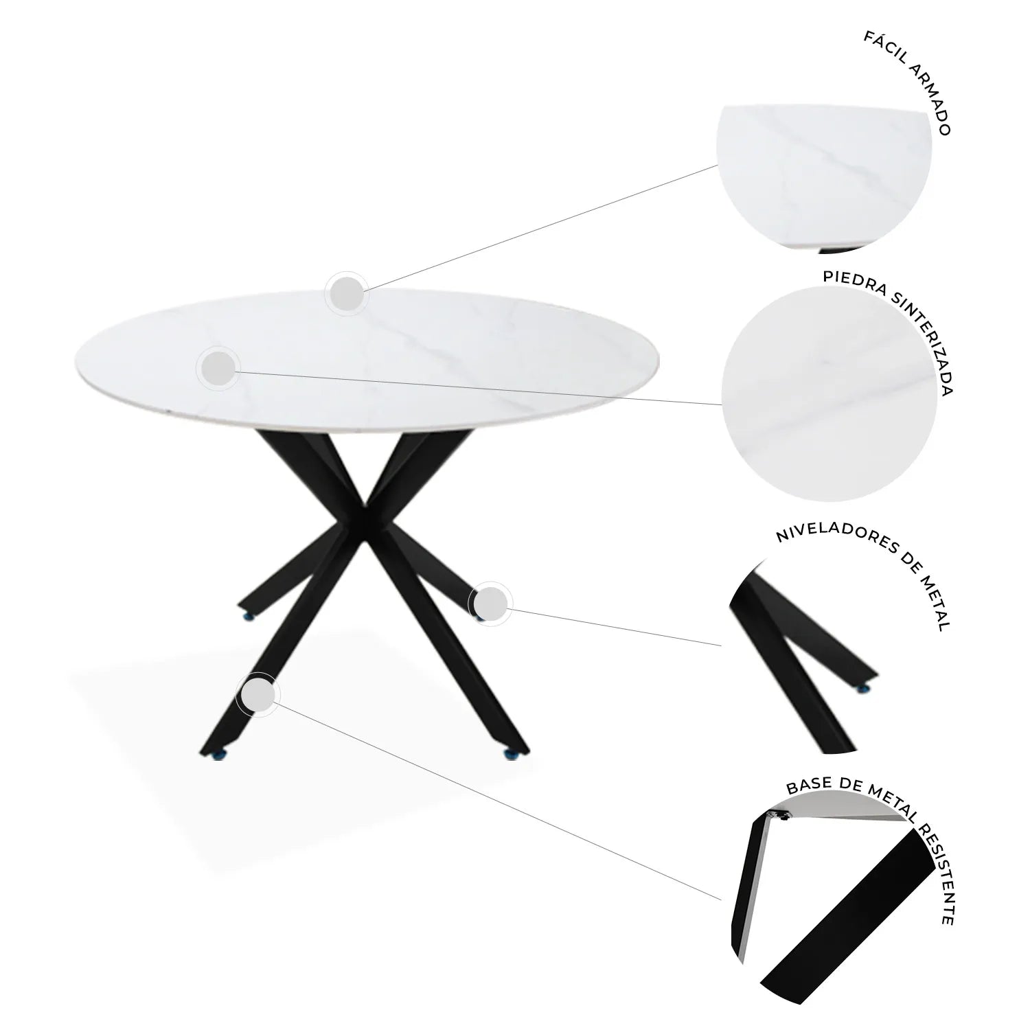 Mesa de Comedor Circular Alatri 7