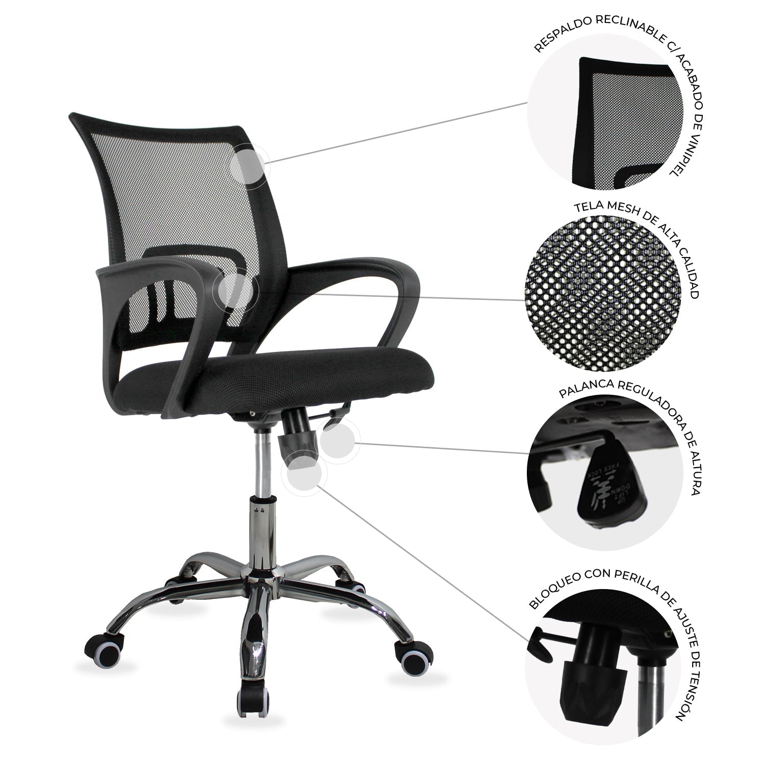 Silla Ejecutiva 107 Mesh 8