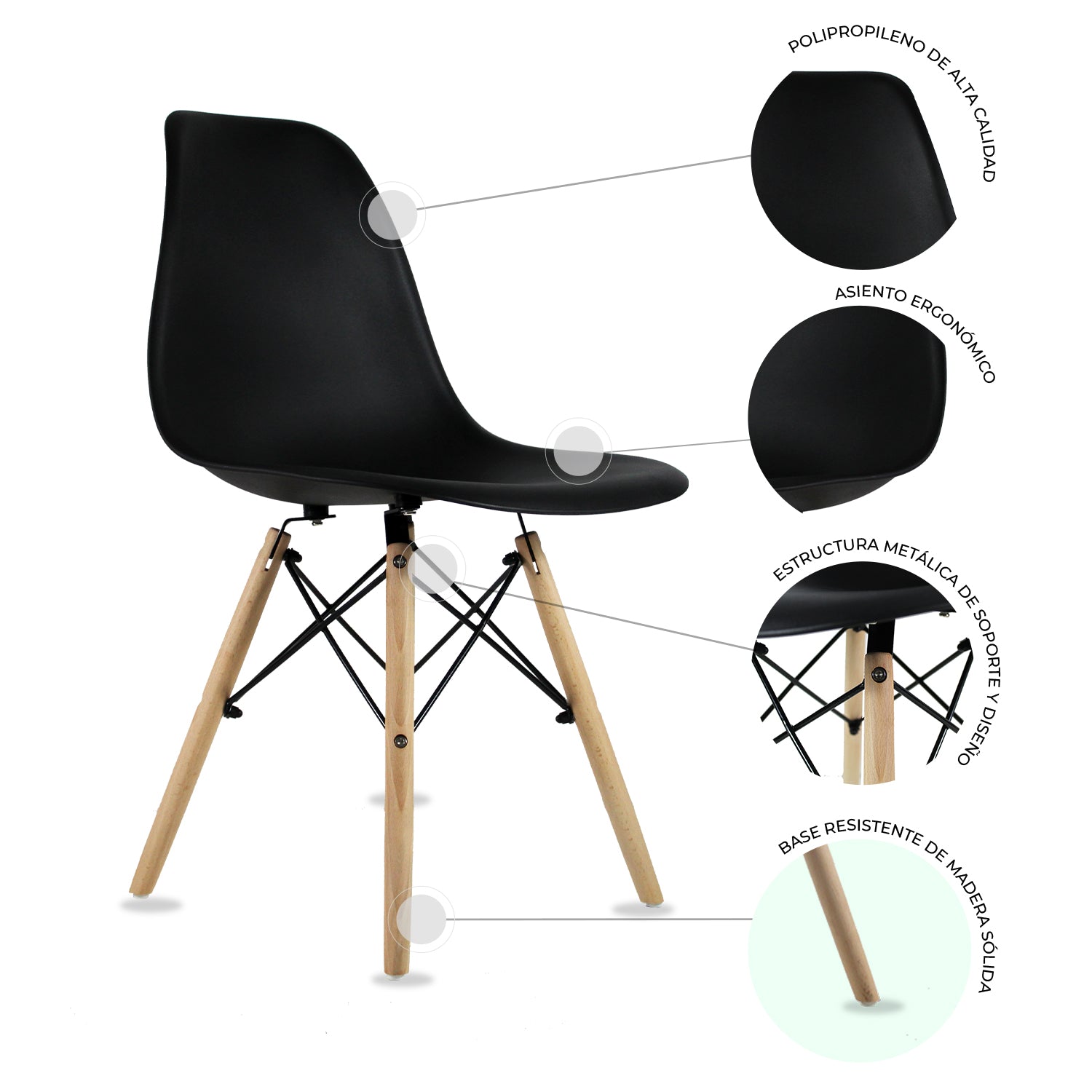 Set de 4 Sillas Oslo 6