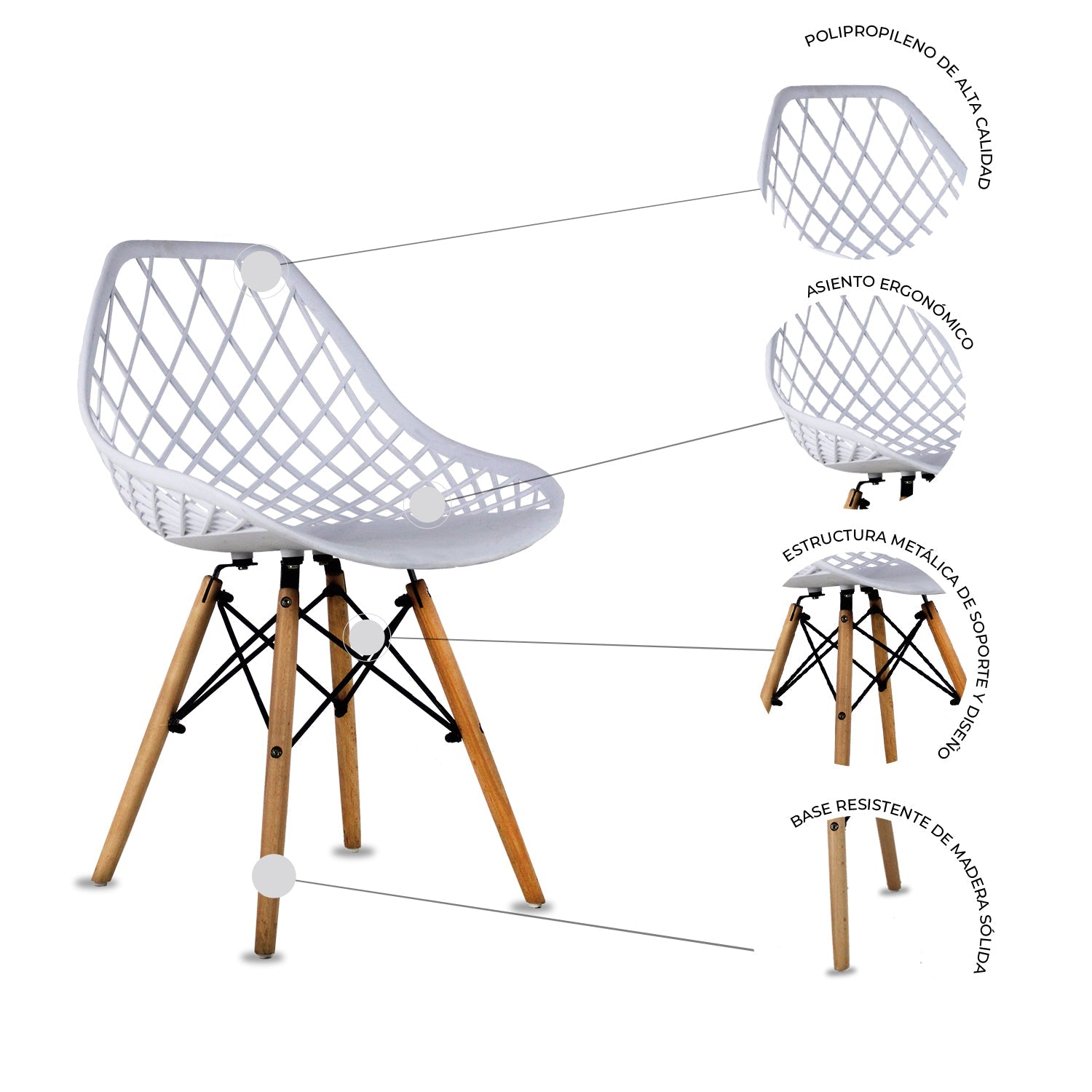 Set de 4 Sillas Oslo Vento 6