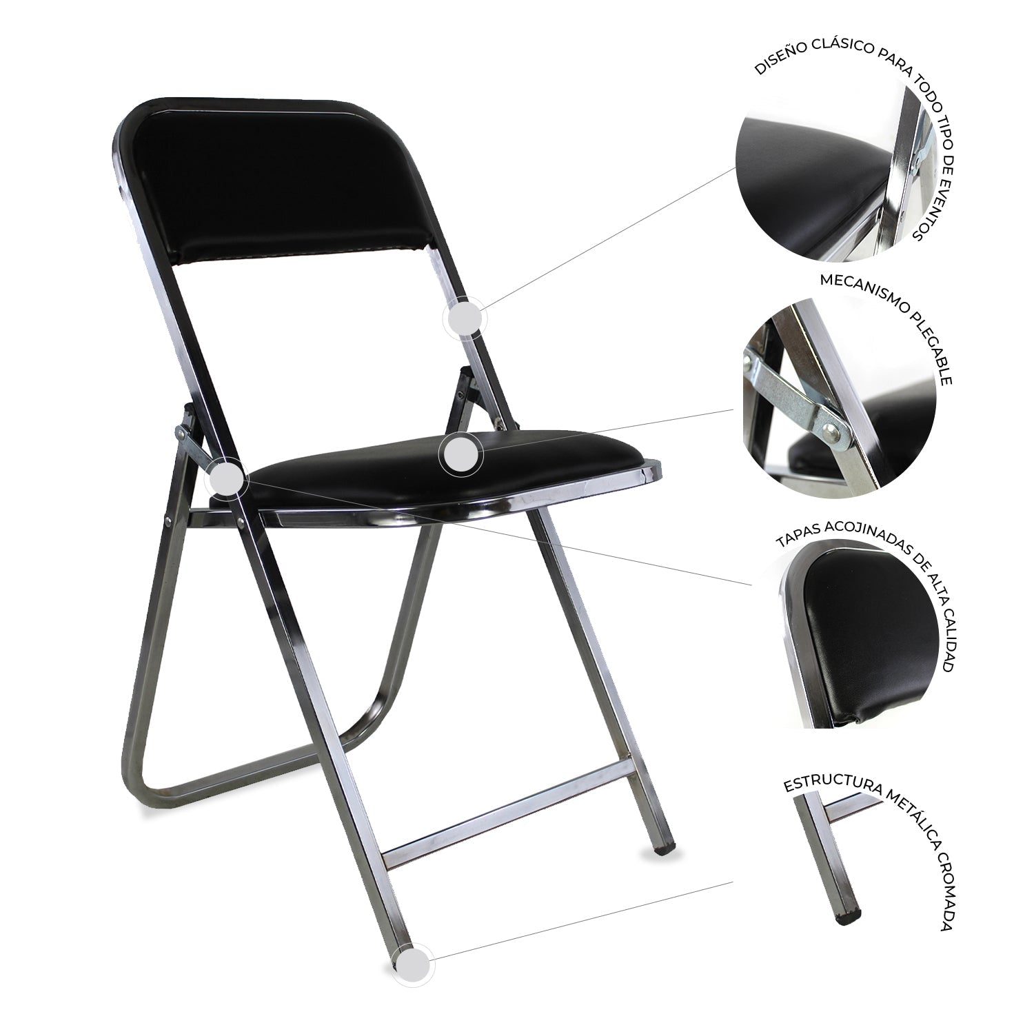 Silla Plegable Acojinada 8