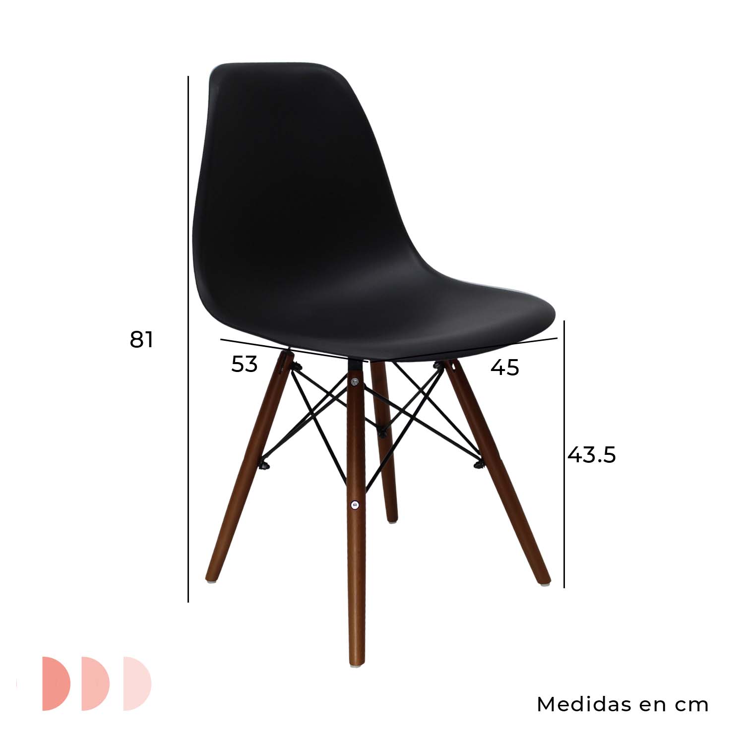 Set de 2 Sillas Oslo Nogal 7