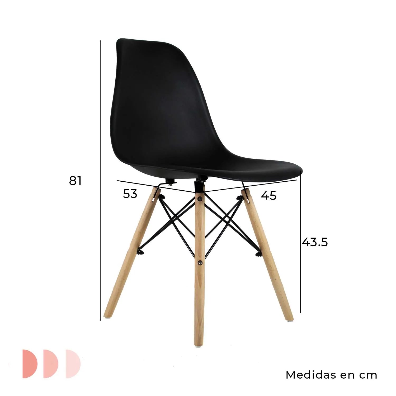 Set de 2 Sillas Oslo Eames 10