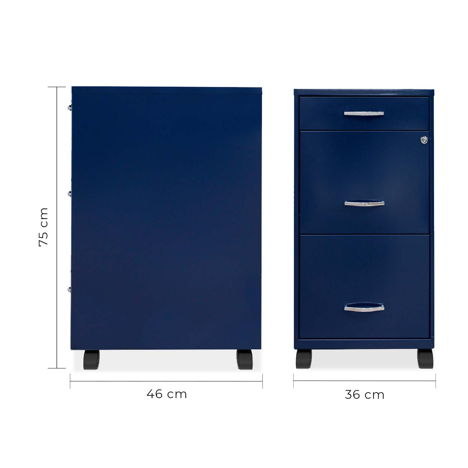 Archivero Metálico 2+1 gavetas Carta móvil modelo 24420 8