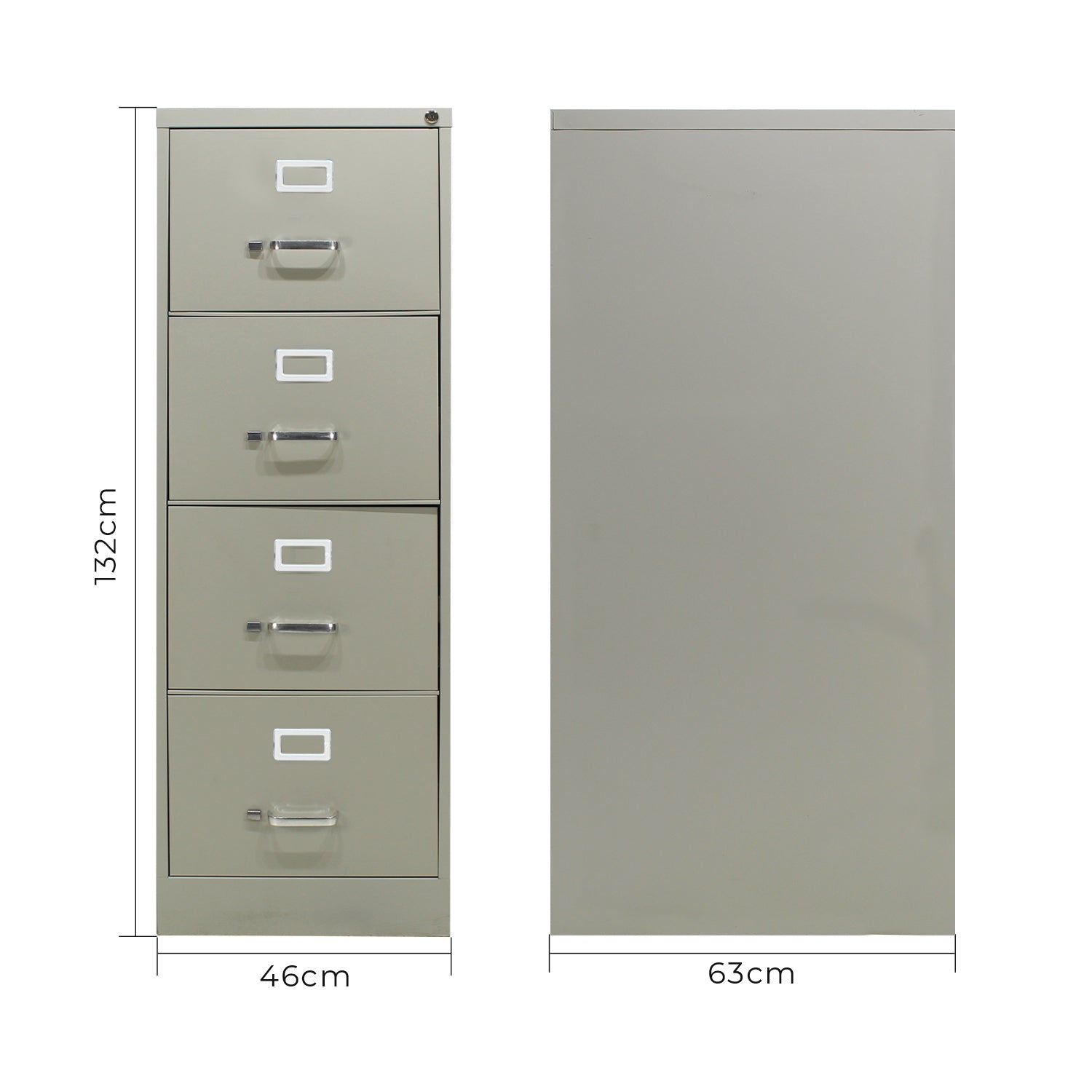 Archivero Metálico de 4 gavetas Oficio modelo 14120 color Gris 10