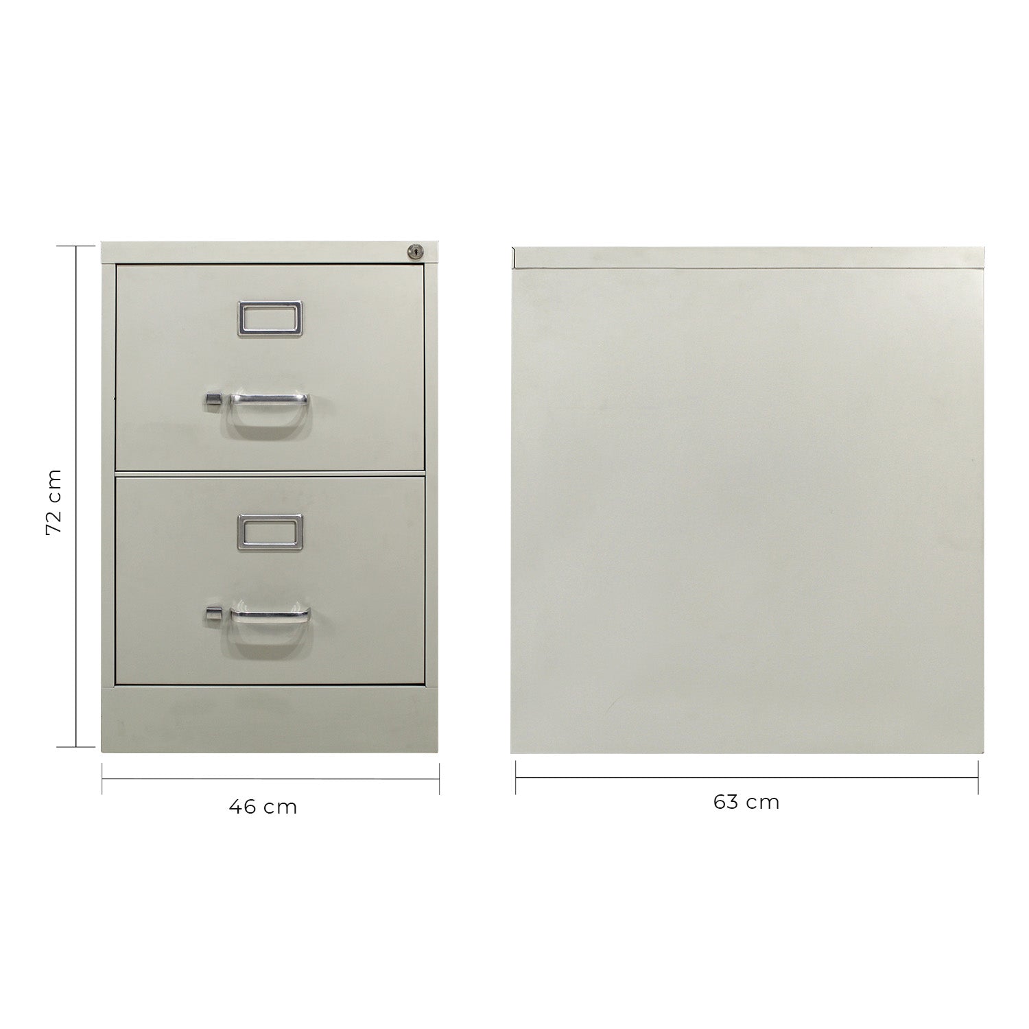 Archivero Metálico de 2 gavetas Oficio 14114 color Gris 9