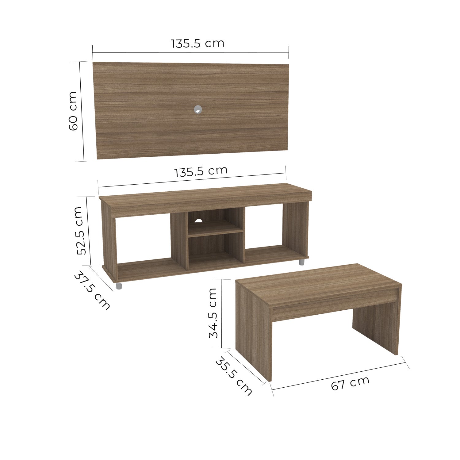 Mueble de Tv  / Mesa De Centro / Base Tv Turin 4