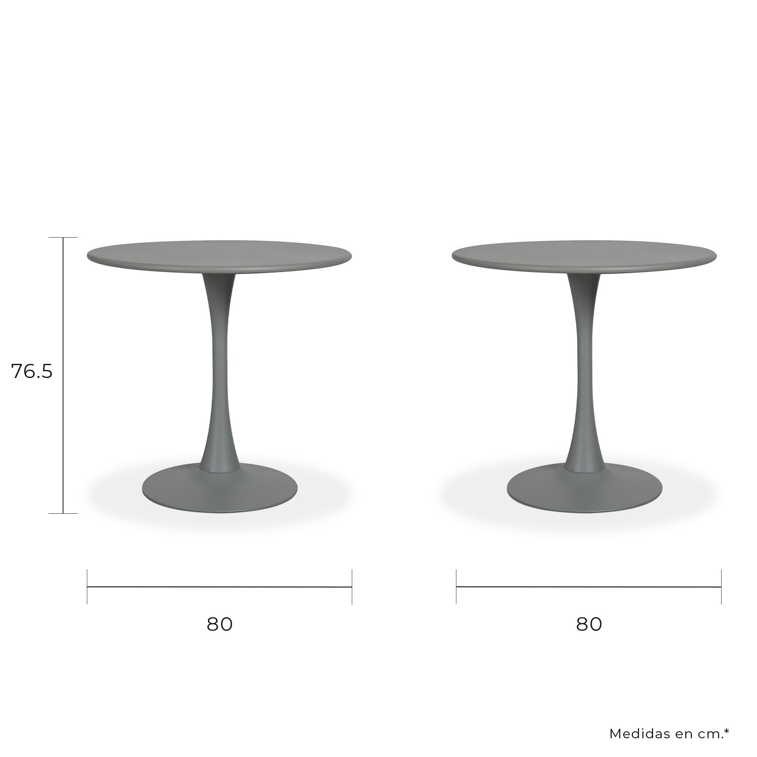 Mesa Circular Metal Vittoria 80cm 9