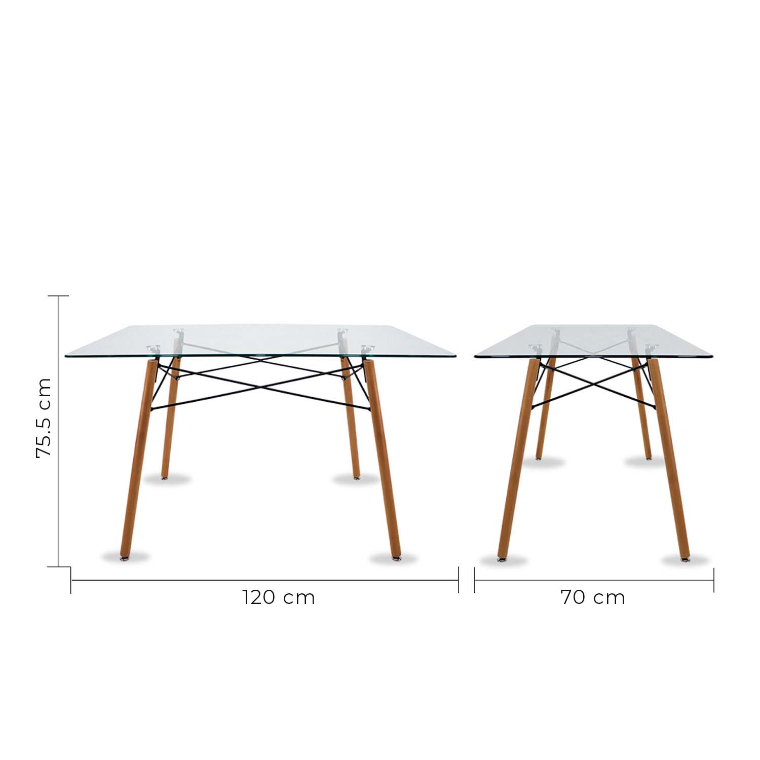 Mesa Comedor Oslo T5 | Rectangular de cristal templado 8