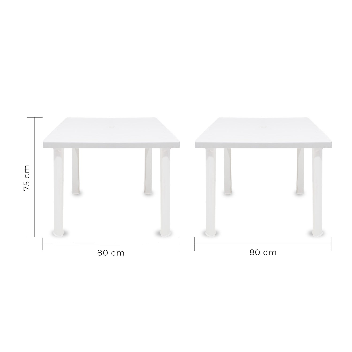 Mesa Cuadrada Desarmable 80cm 6