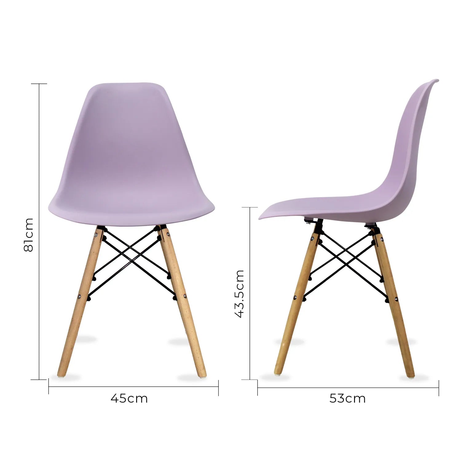 Set de 4 Sillas Oslo Eames | Juego para comedor 6