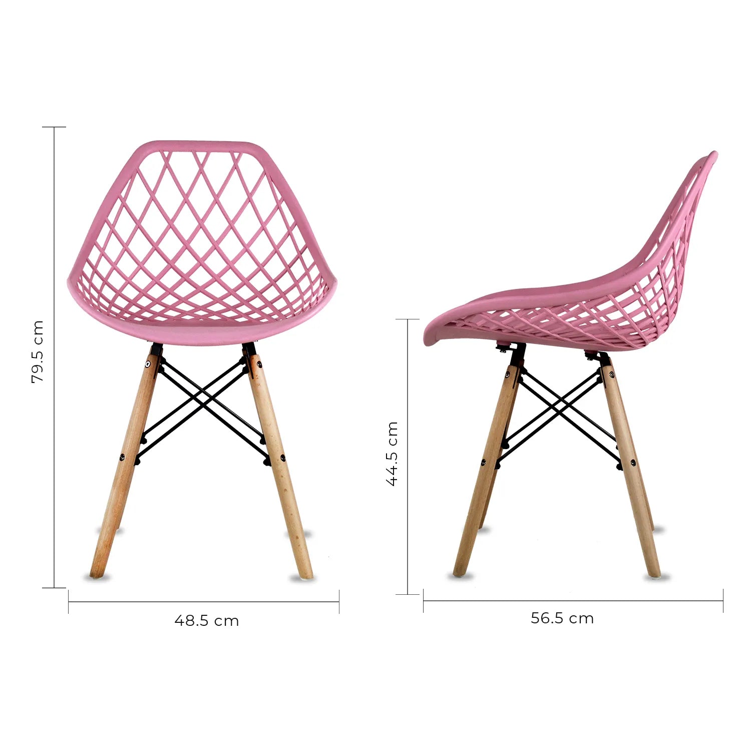 Silla Oslo Vento | Silla Eames para comedor con diseño calado 6