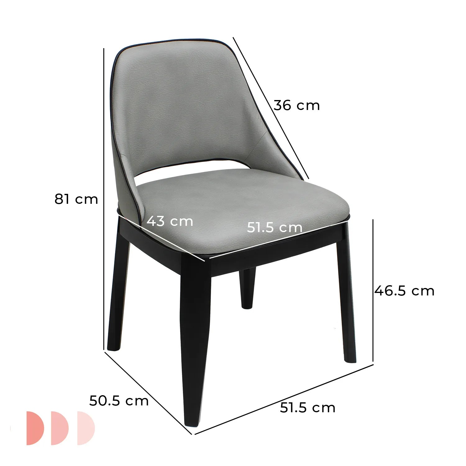 Set de 2 Sillas de comedor Branco 10
