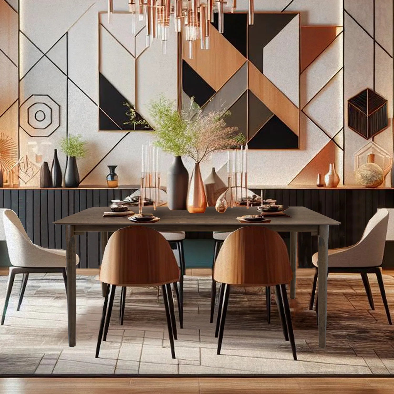 Mesa de Comedor Rectangular Madeira Chapa 150 10