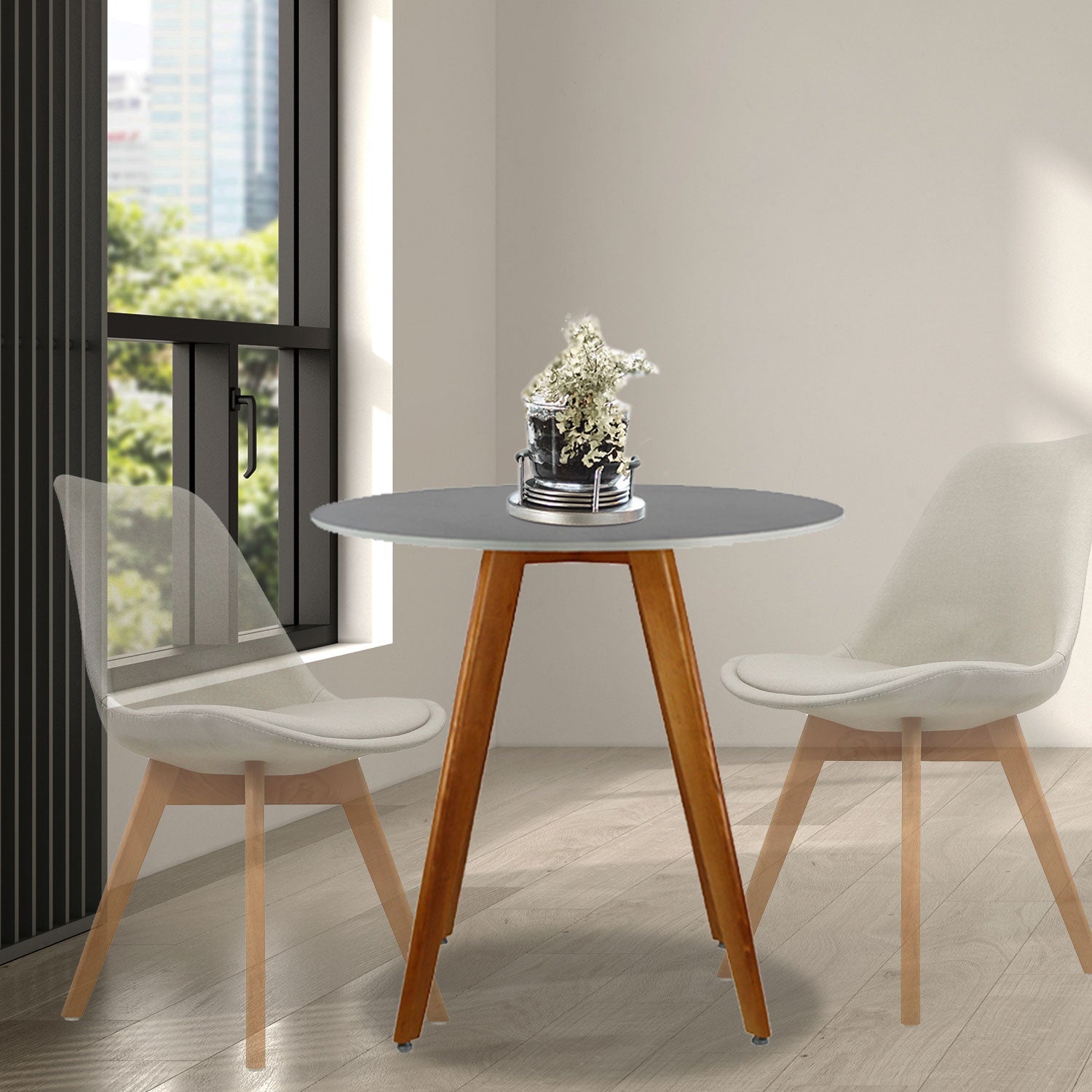 Mesa de Comedor Circular Frankfurt 80cm 9