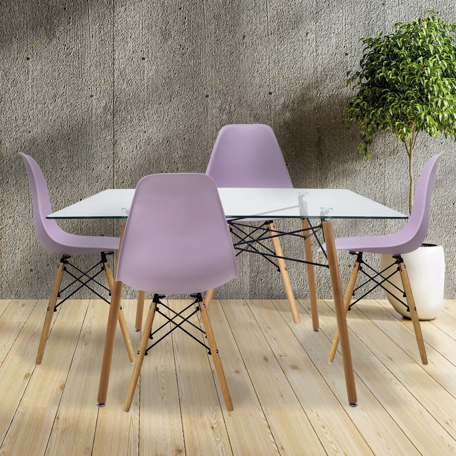 Set de 4 Sillas Oslo Eames | Juego para comedor 8