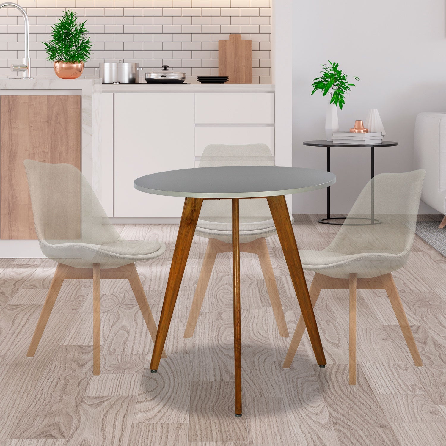 Mesa de Comedor Circular Frankfurt 80cm 10