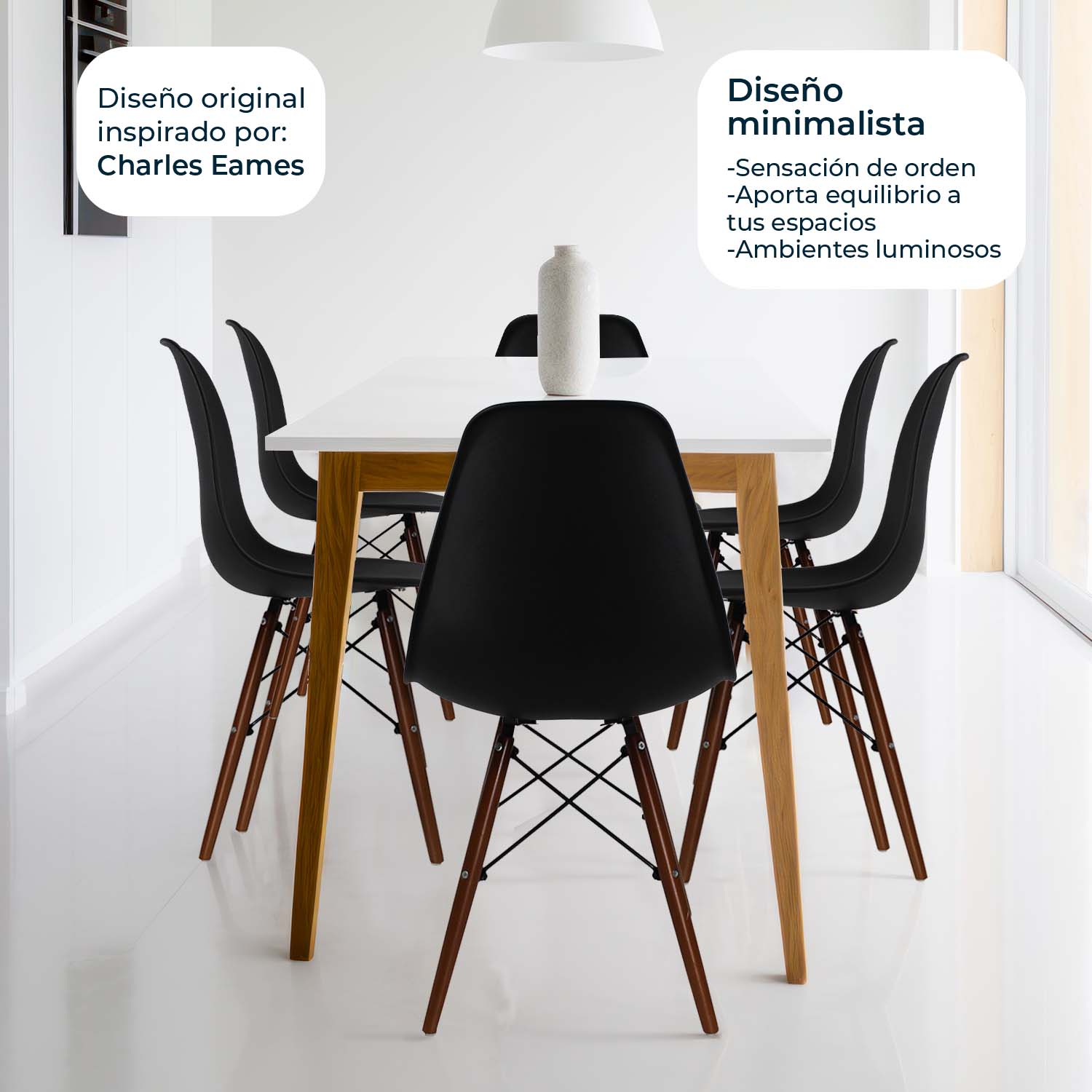 Set de 2 Sillas Oslo Nogal 9