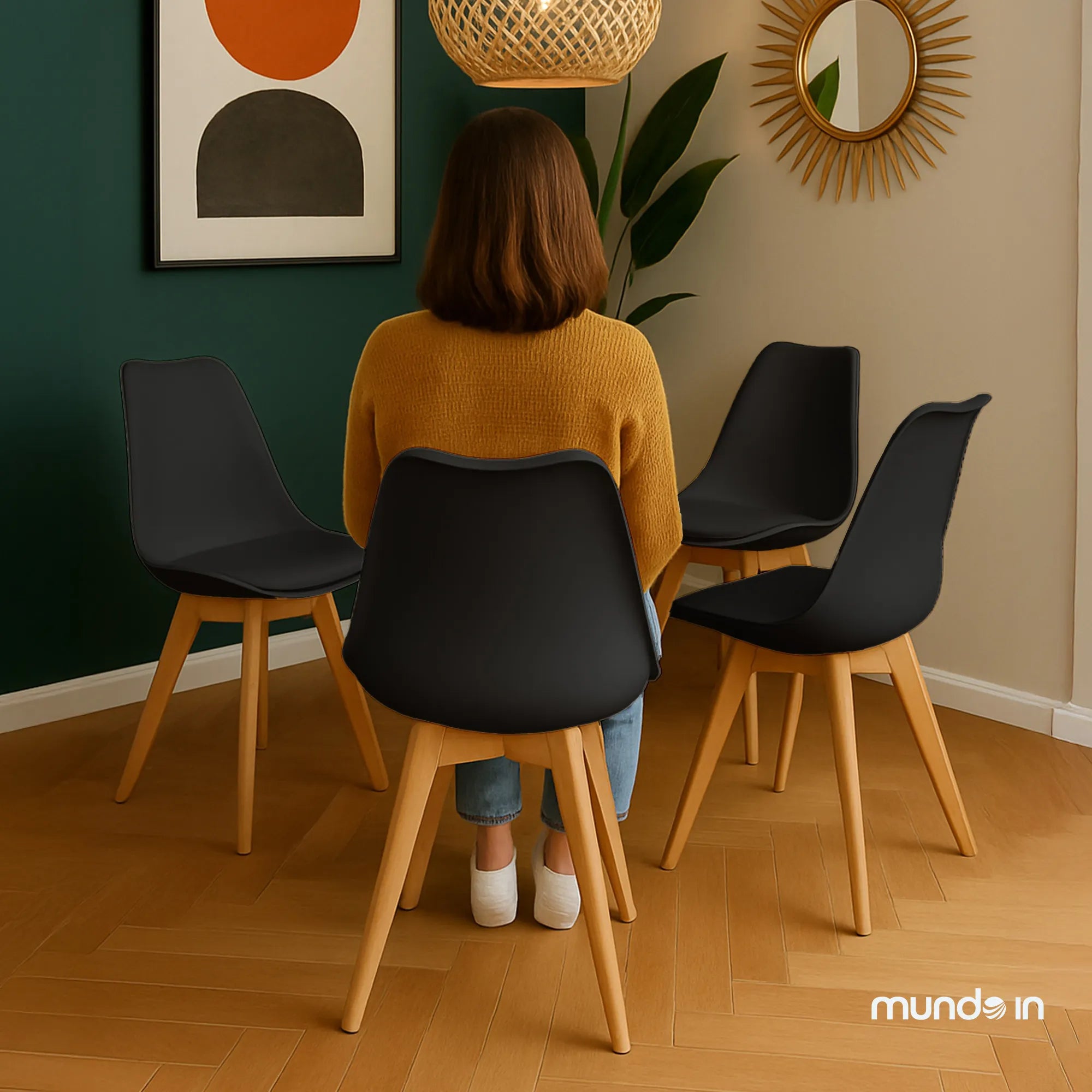 Set de 4 Sillas Eames Frankfurt | Sillas acojinadas 5