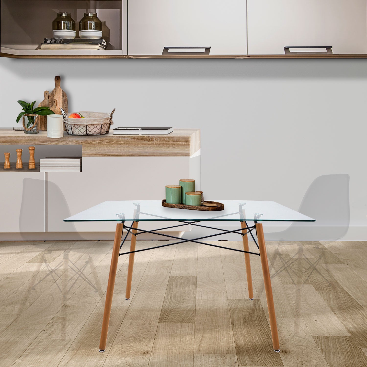 Mesa Comedor Oslo T5 | Rectangular de cristal templado 9