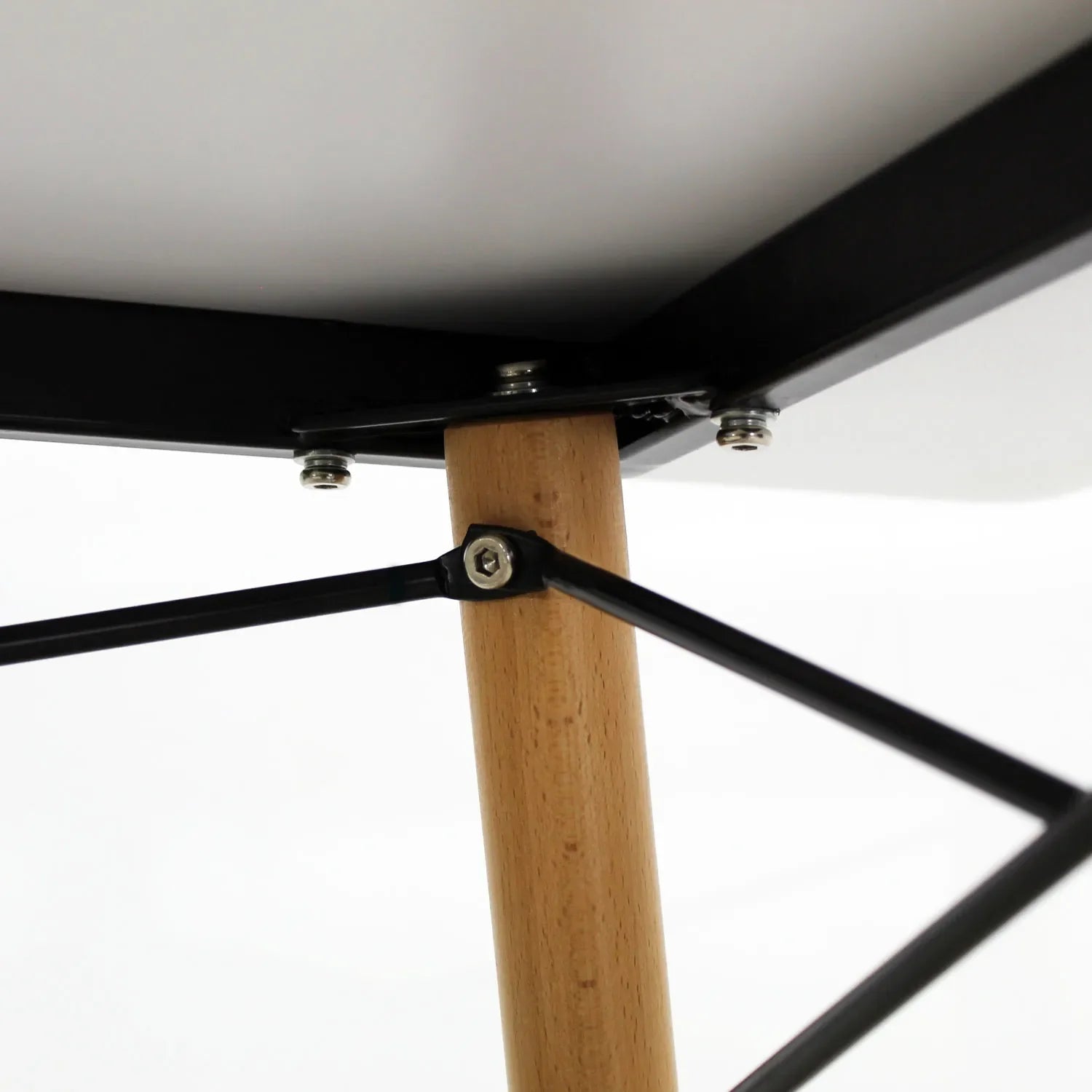 Comedor Mesa Oslo Rectangular  Blanco + 4 sillas Vento 7