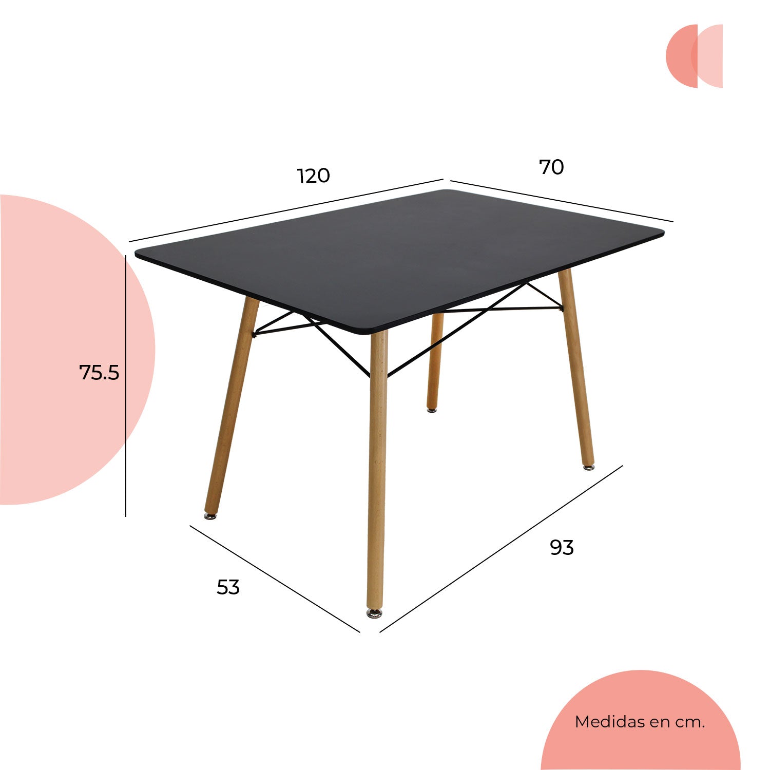 Mesa de Comedor Rectangular Oslo 10