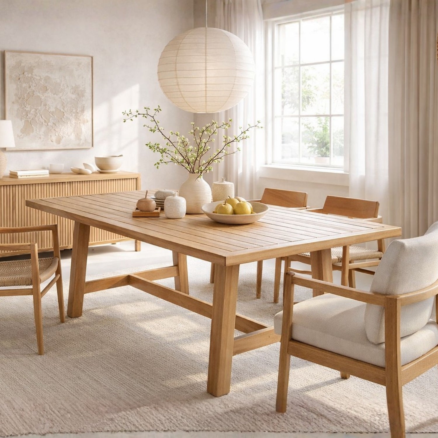 Mesa de madera para comedor Saona 170X90 7